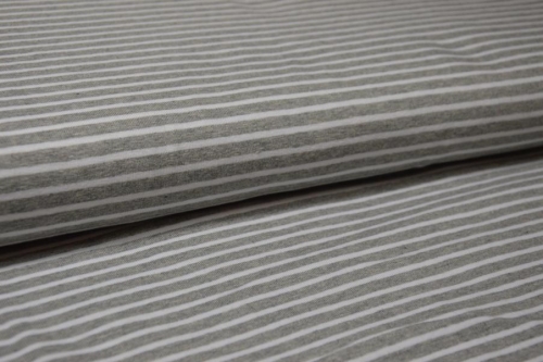 Ringeljersey "Campan" grau / weiß